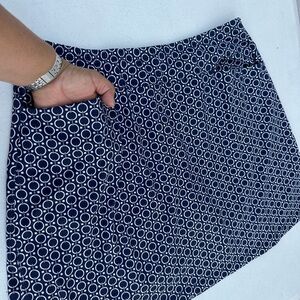 Tail Navy and White Geometric Mini Skort